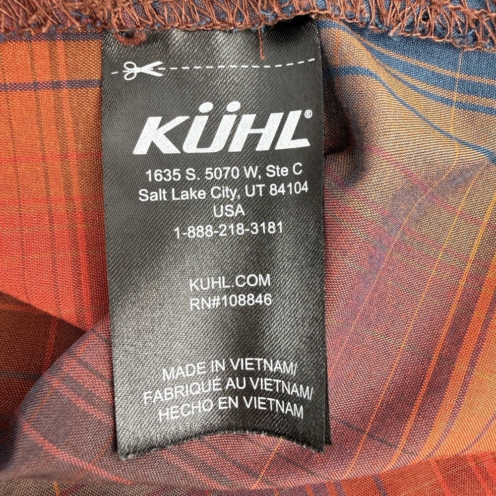 Kuhl Response Shirt Mens Large Plaid Short Sleeve Hiking Camping UPF 30 - Picture 11 of 14